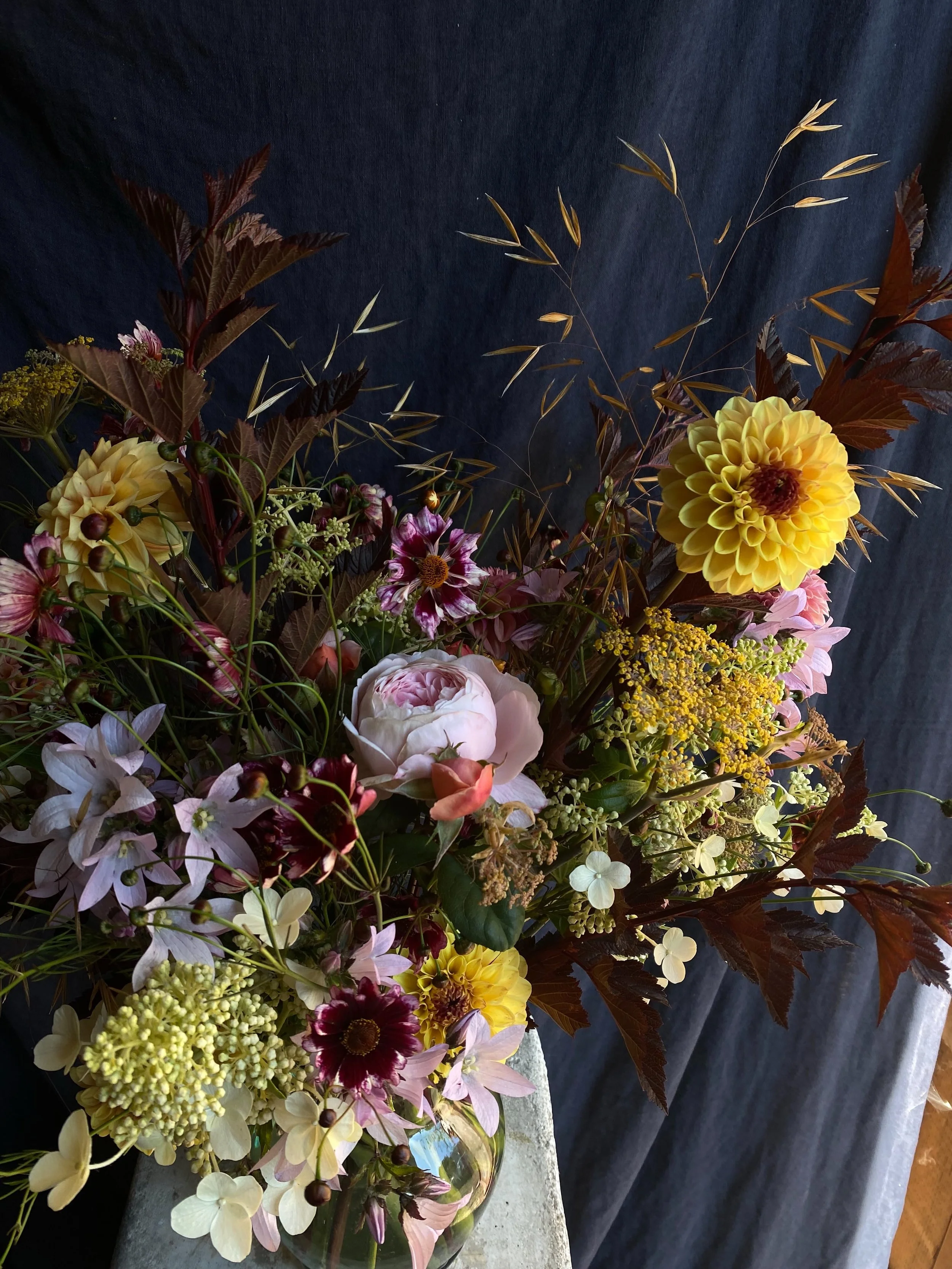 I grow the flowers, pick the flowers, arrange the flowers, and deliver them. 🚚

The custom arrangement flower deliveries I do every week around the area is a part of my job I love the most. I get tears, gratitude, unexpected joy and delight. I mean 