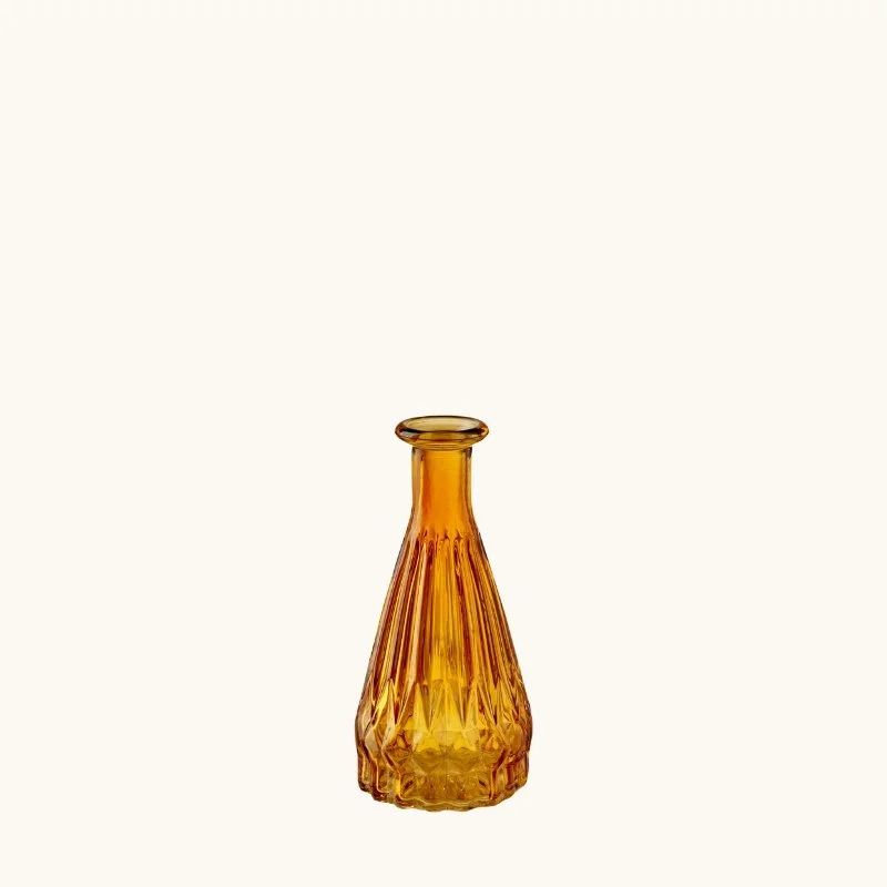 Amber Glass Bud Vase - New!