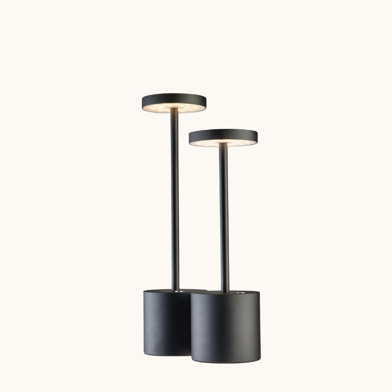 Black Battery Operated Table Lamp