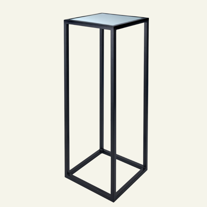 Metal Poseur Table - Silver Mirror Top