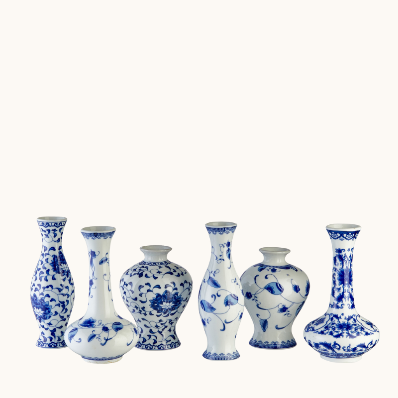 Blue Detail Bud Vase