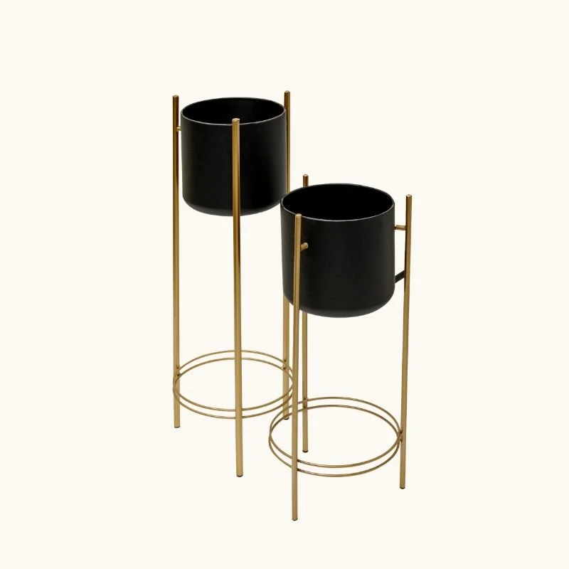 Black & Gold Plant Stand