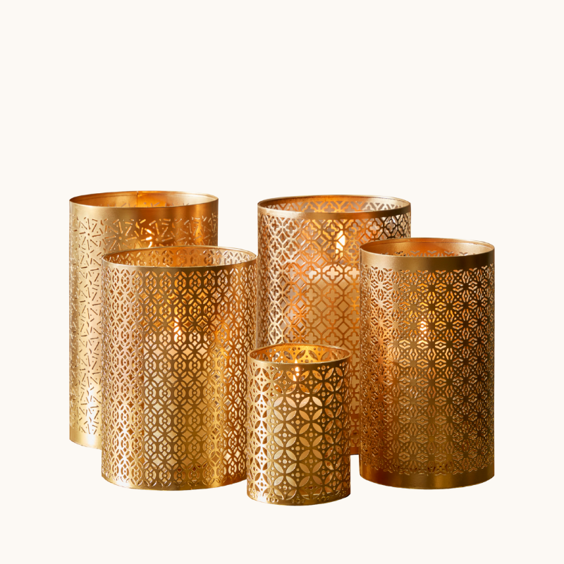 Gold Etched Lantern - New!