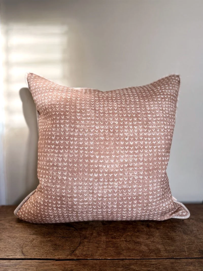 Woodland Piped Cushion in Earthy Browns