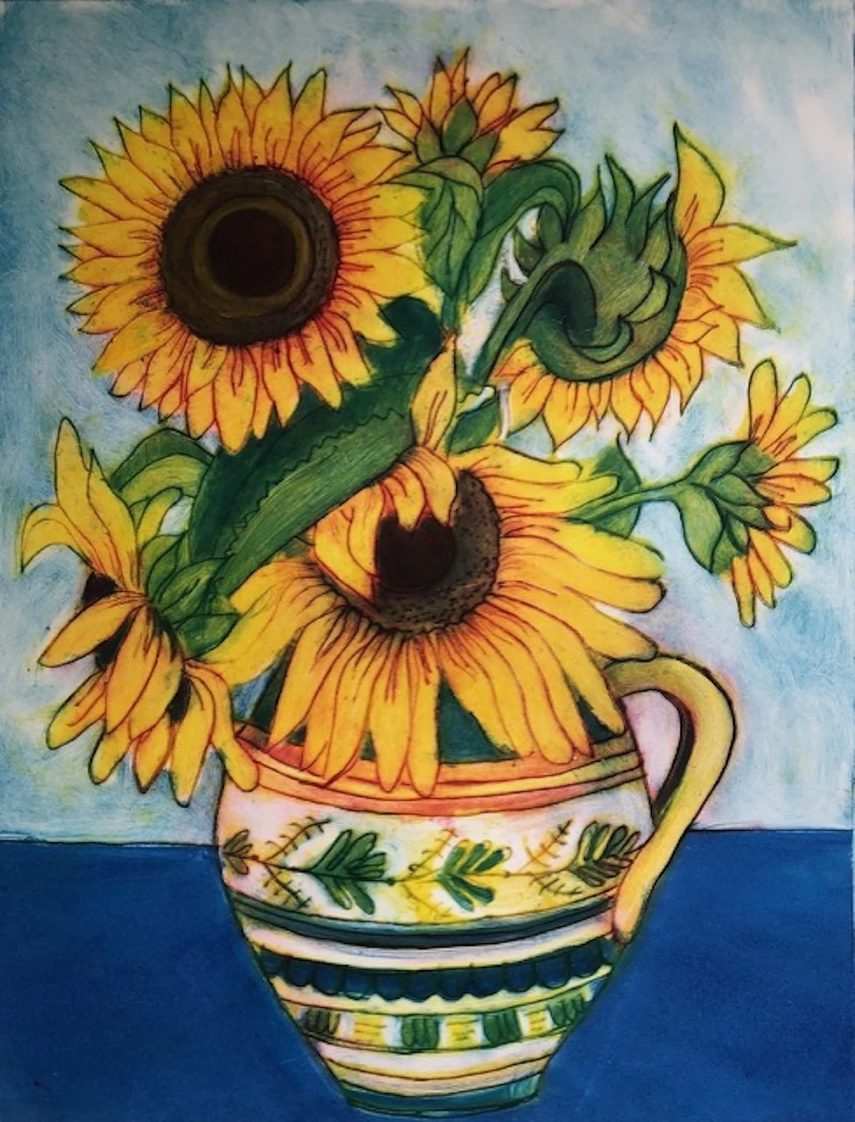 MuysNina Sunfower in Tuscan Vase-.JPG