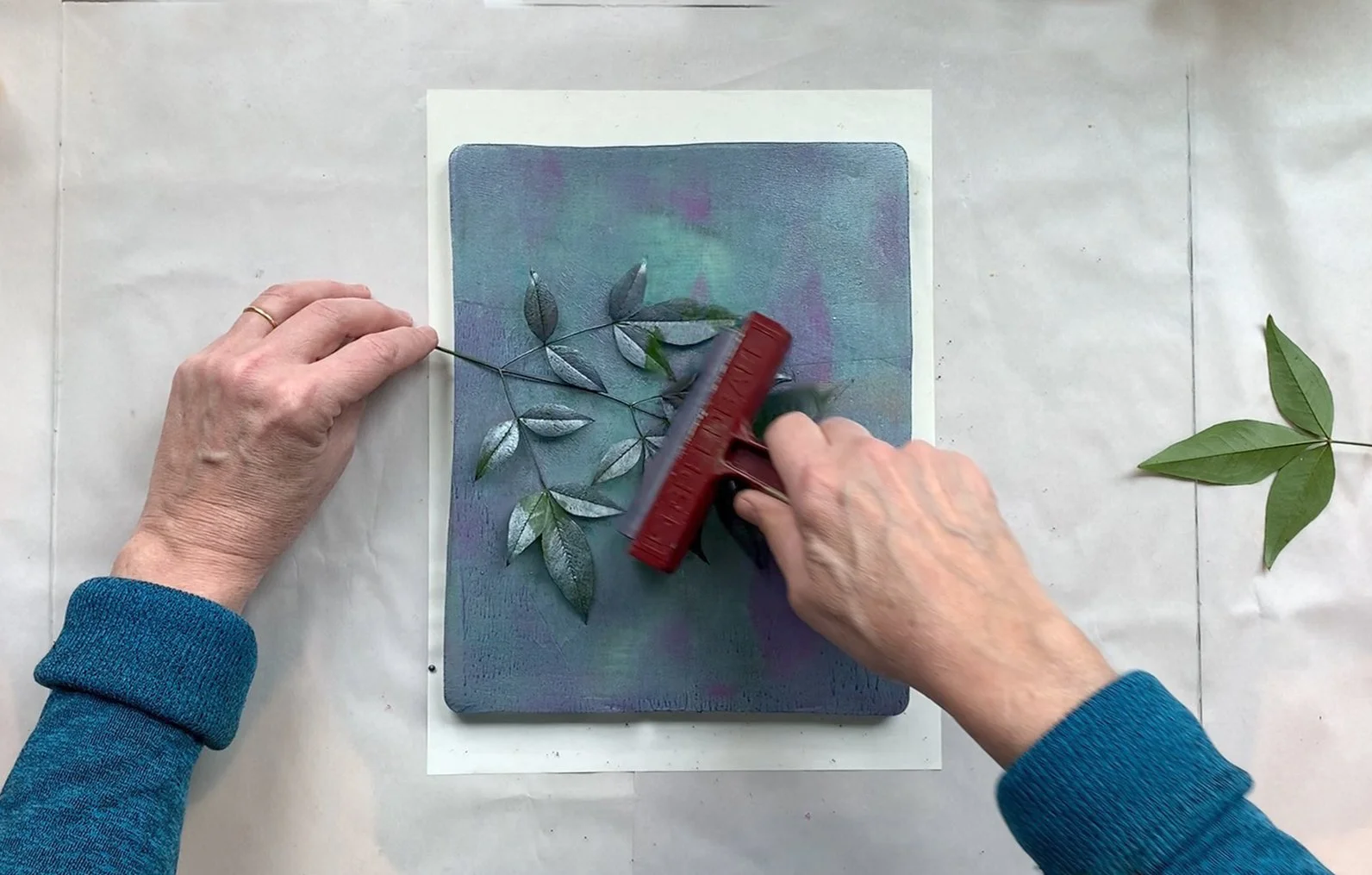 Gel Printing with Botanicals with Clare Winslow