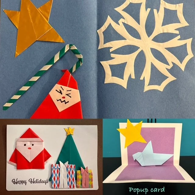 Sip and Fold - Creating Origami Holiday Card or Ornaments with Naoko Kamioka