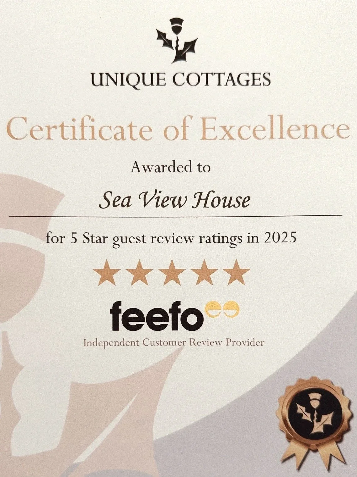 Luxury 5-star guest review ratings 