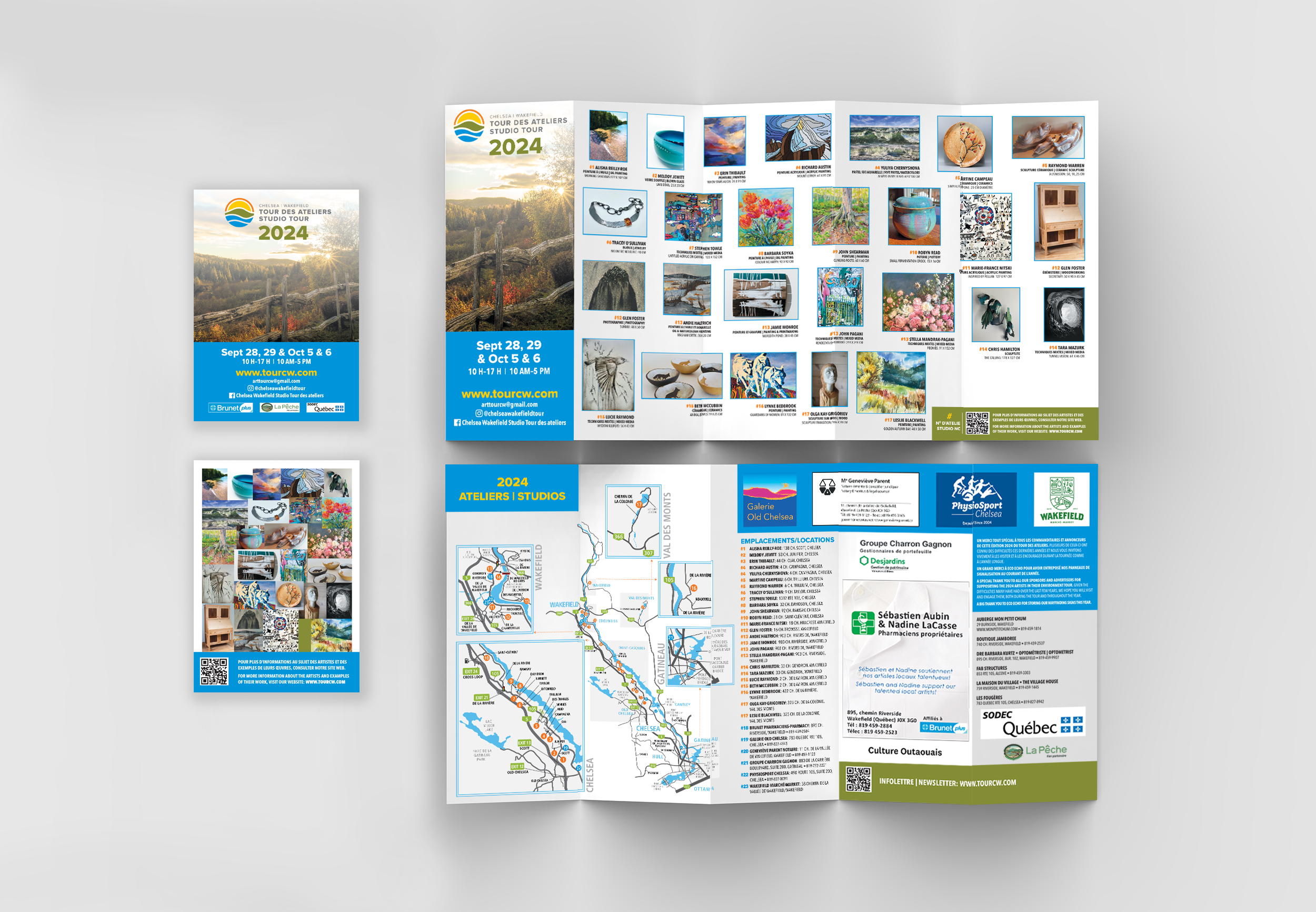 Chelsea Wakefield Studio Tour – Postcard and Brochure