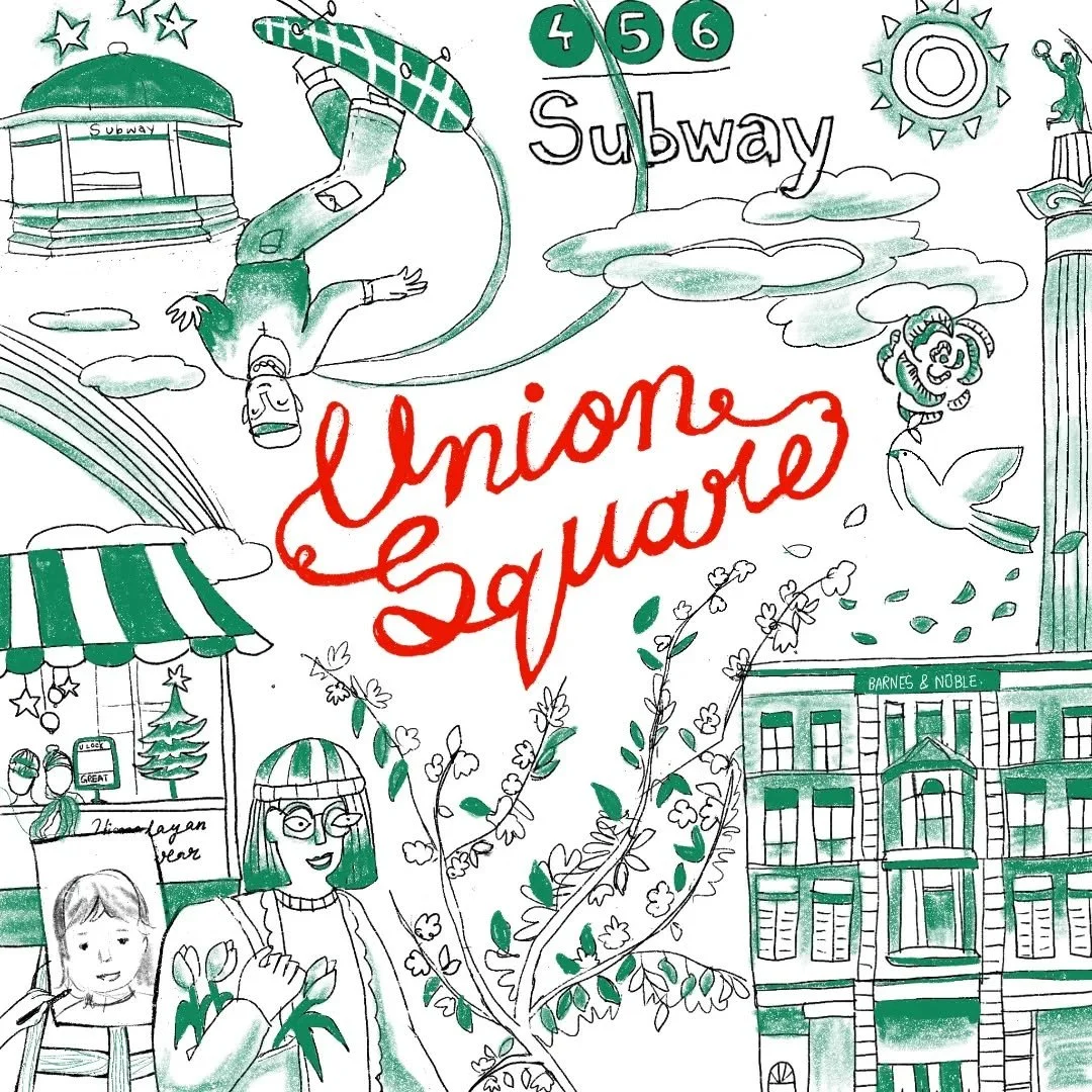 Next in my New York Neighborhoods series&mdash; Union Square! Be it the Regal Theater, the charm of the Holiday Market, reading for hours at the Barnes &amp; Noble, people-watching till the sun went down, the Subway rush&mdash; Union Square was a goo