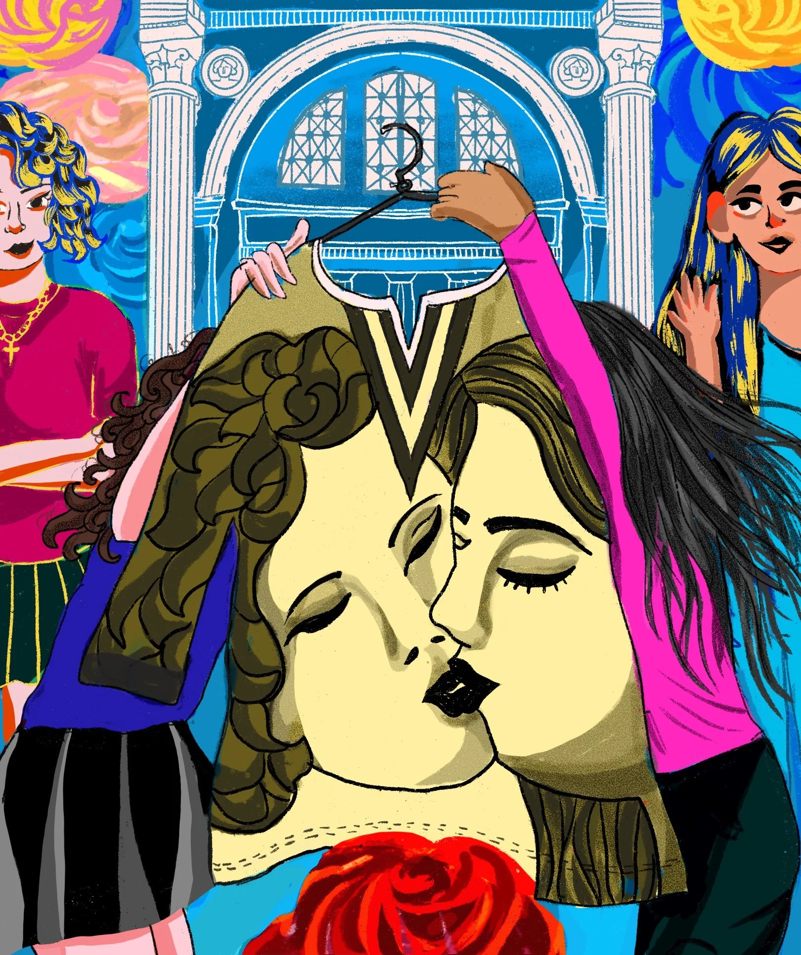 Book Illustration: Roses, In The Mouth of A Lion