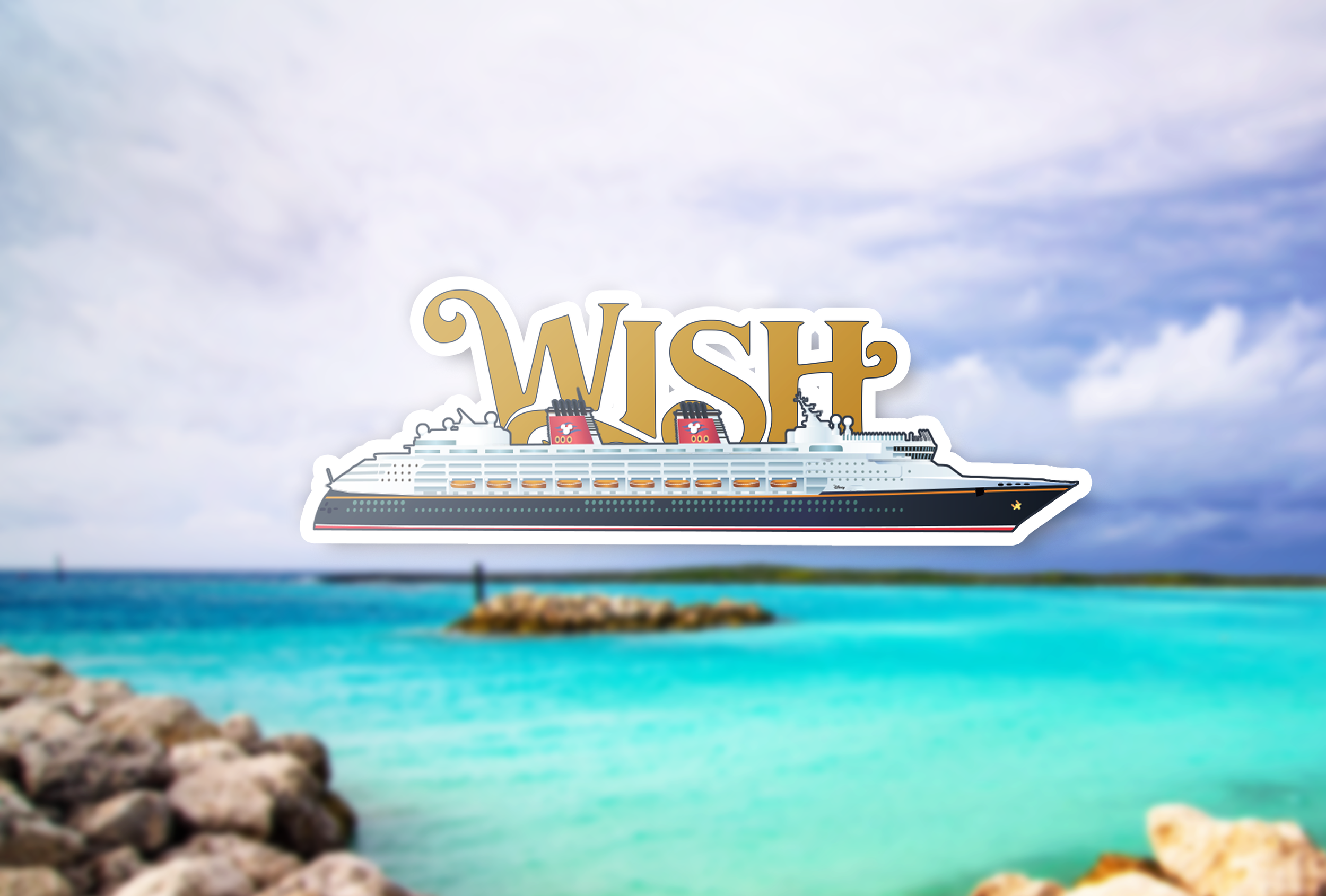 Disney Wish Cruise Ship Magnet