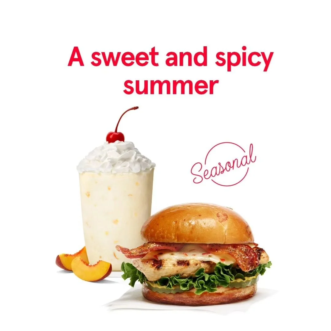 We are excited to bring back the Peach Milkshake, and now introducing a brand new item: the Maple Pepper Bacon Sandwich! Now available at our store. 🍑🐮🥓