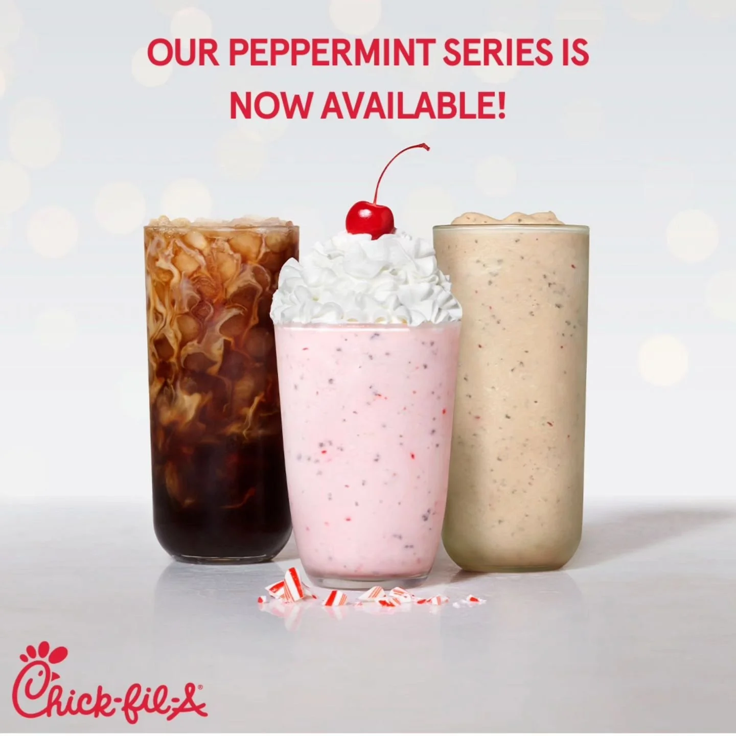Fresh flavors &amp; fresh vibes bring out the best in you 🍃❄️...
They also bring out the best in us 😮&zwj;💨. Try our Peppermint Series &ndash; featuring a peppermint shake, refreshing iced coffee, and frosted peppermint coffee!