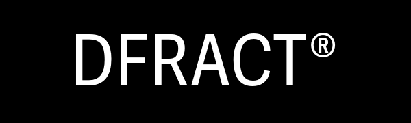 Black background with white text reading 'DFRACT®' for Anti-Shine About page
