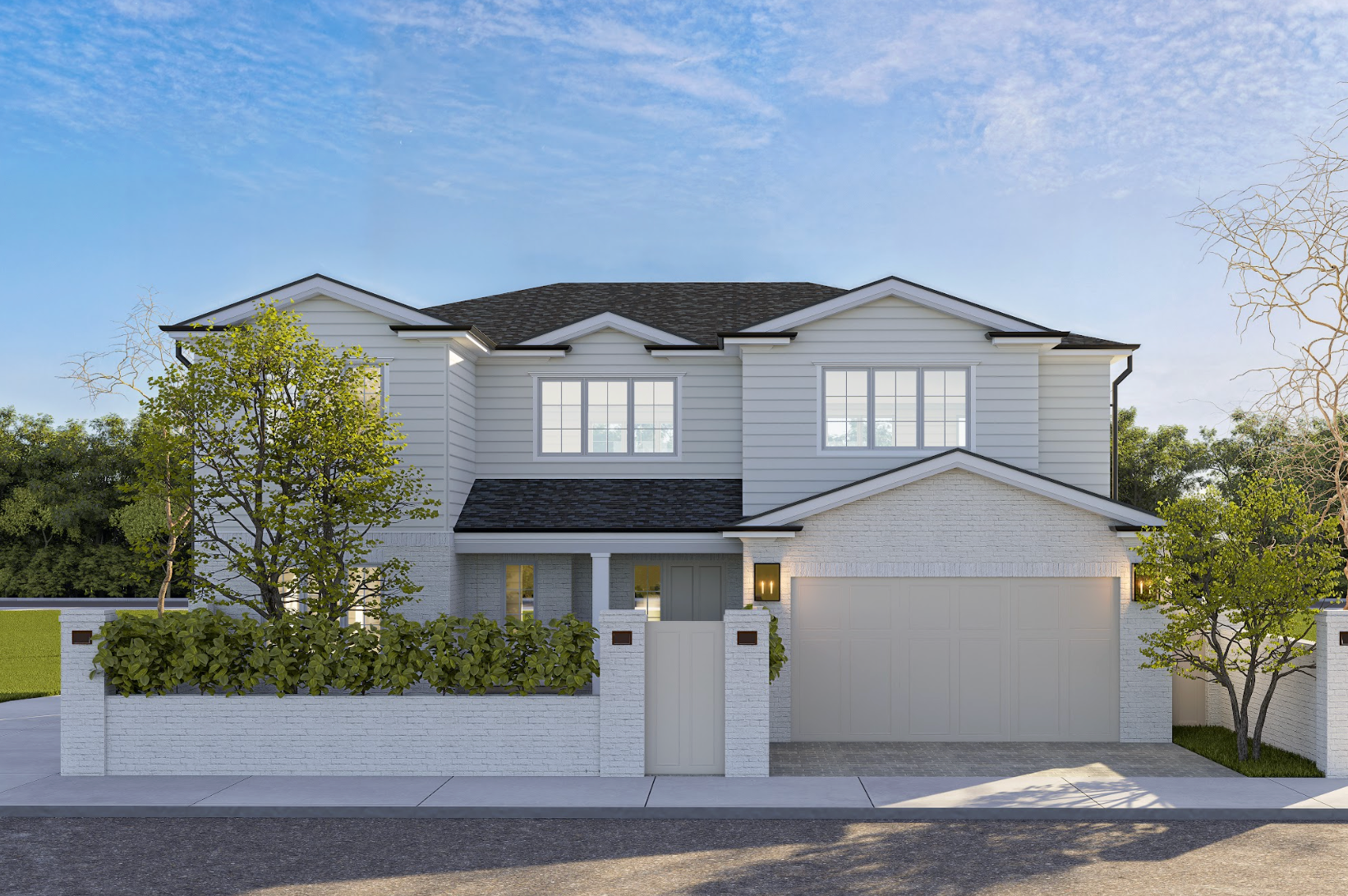 Pacific Palisades ground-up residence interior design rendering by DAMA Interiors
