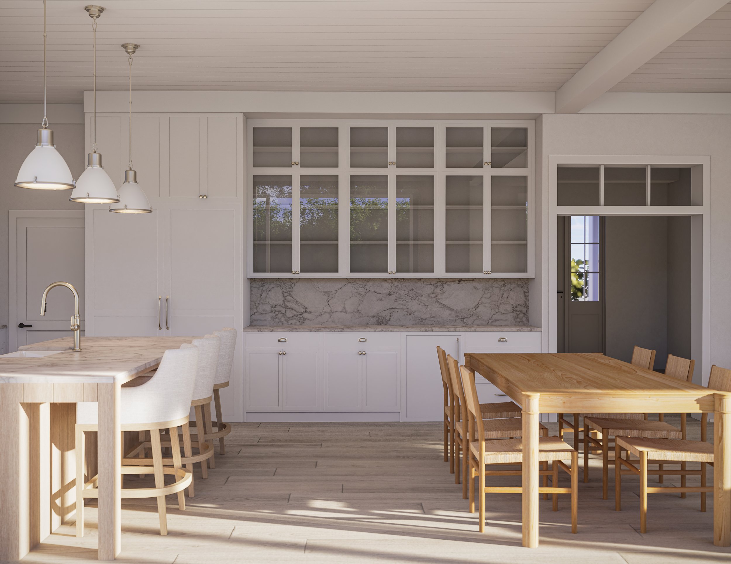 Pacific Palisades kitchen interior design and custom cabinetry by DAMA Interiors