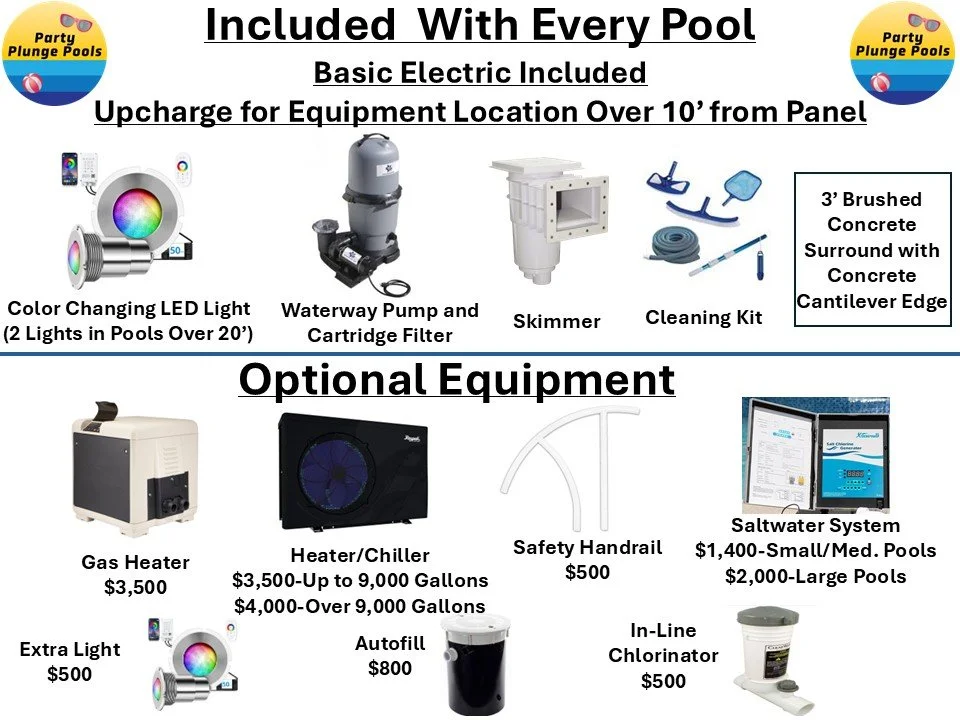 Pool Party Rates Sizes & Prices — Party Plunge Pools