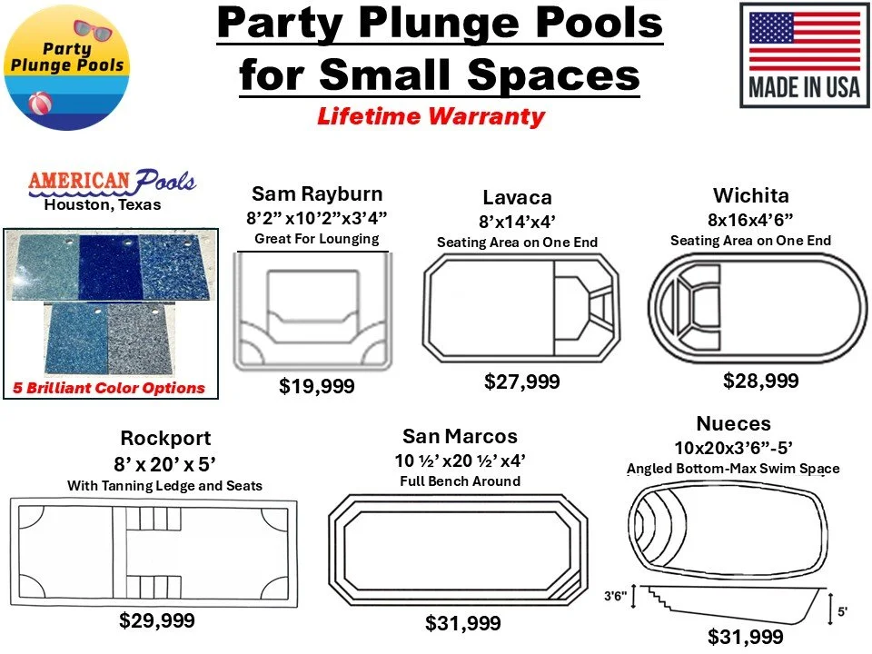 Pool Party Rates Sizes & Prices — Party Plunge Pools