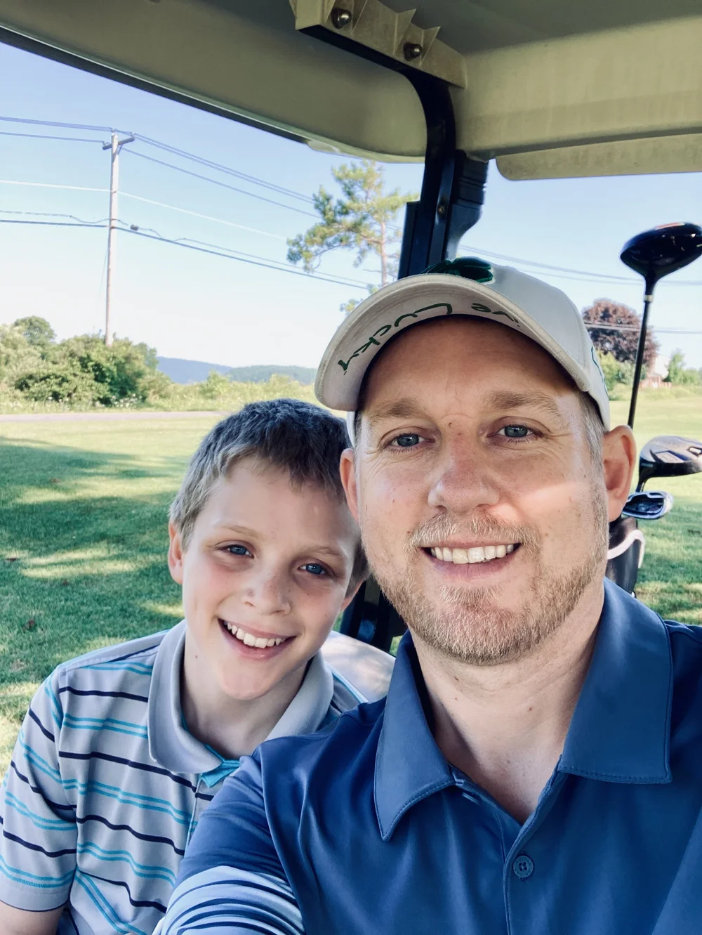 Steve spending time with family on the golf course