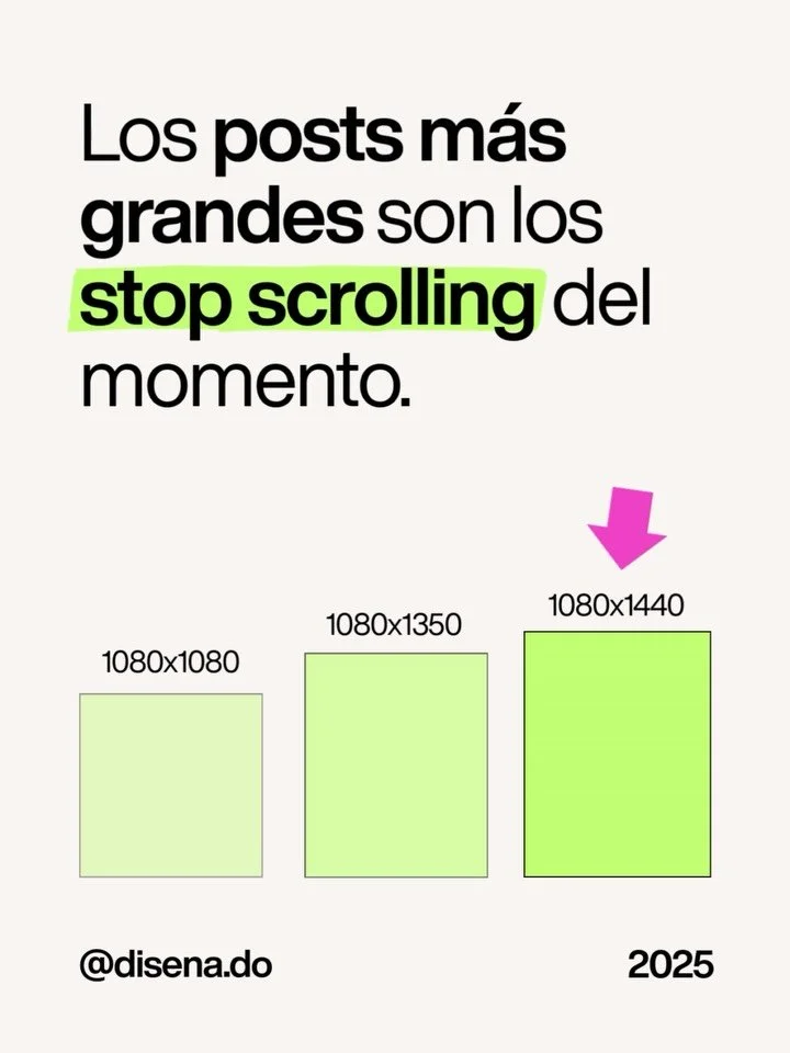 Nuevo tama&ntilde;o: 1080&times;1440 (3:4)

M&aacute;s espacio, cero cortes y m&aacute;s atenci&oacute;n.

Tip pro: a&uacute;n no se puede promocionar como anuncio; si vas a pautar, crea tambi&eacute;n una versi&oacute;n 4:5 (1080x1350 px) o 1:1. (10