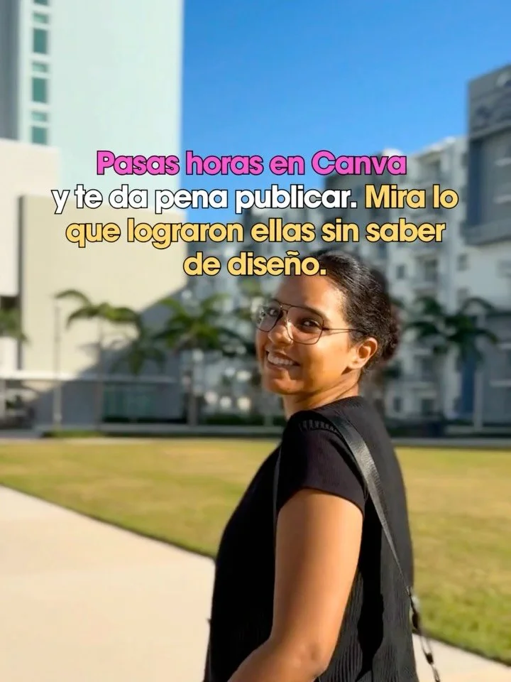 &iquest;Te da verg&uuml;enza publicar porque sientes que tus dise&ntilde;os no reflejan la calidad de tu negocio? 🫣
Pasas horas frente a la pantalla, peleando con los colores, cambiando fuentes, y terminas frustrada y con la pantalla en blanco.
Las 