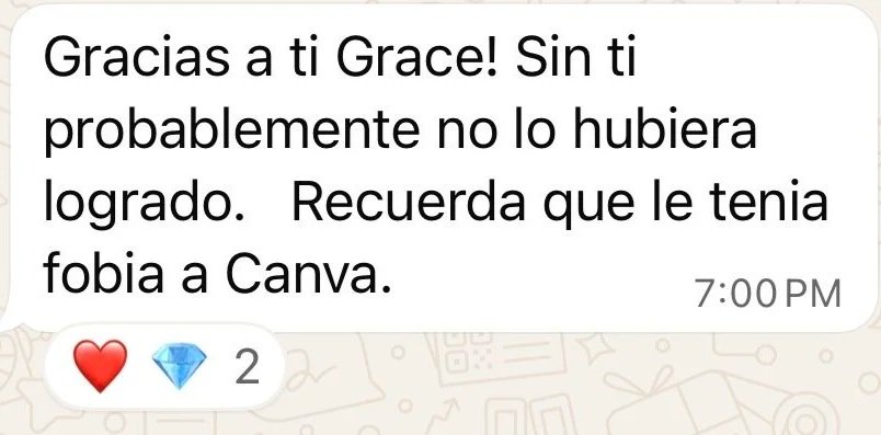 Mensaje de una alumna de Diseñado Club