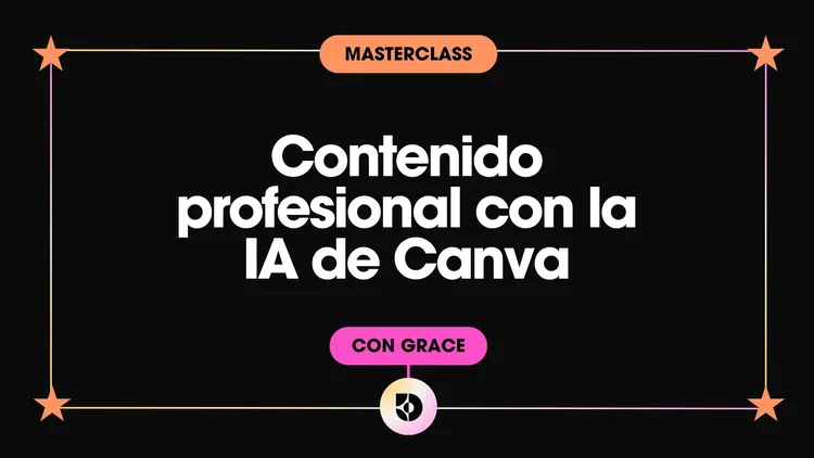 Portada de la clase Contenido profesional con la IA de Canva