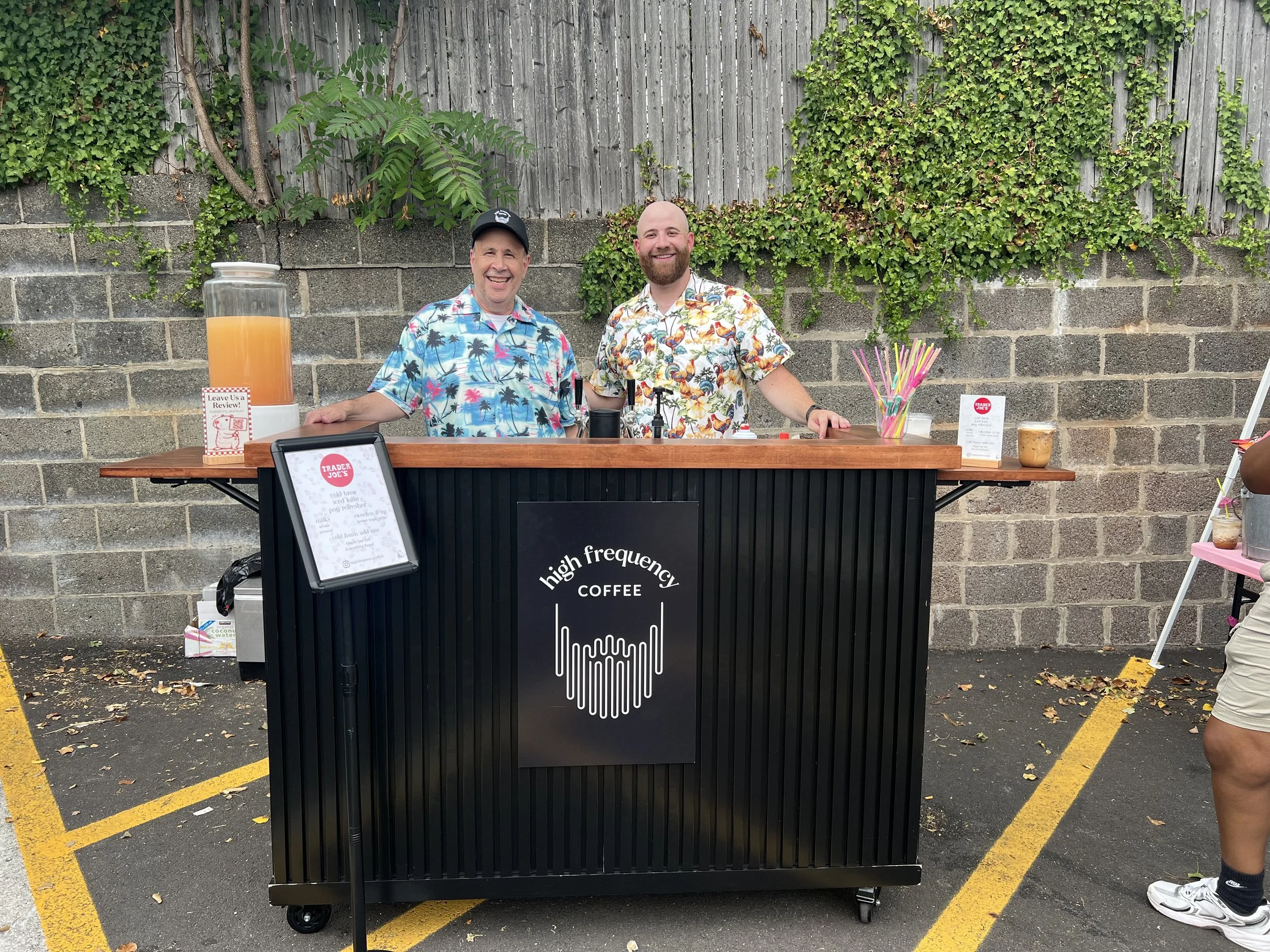 Premium mobile coffee cart catering by High Frequency Coffee for events in New Jersey and New York City