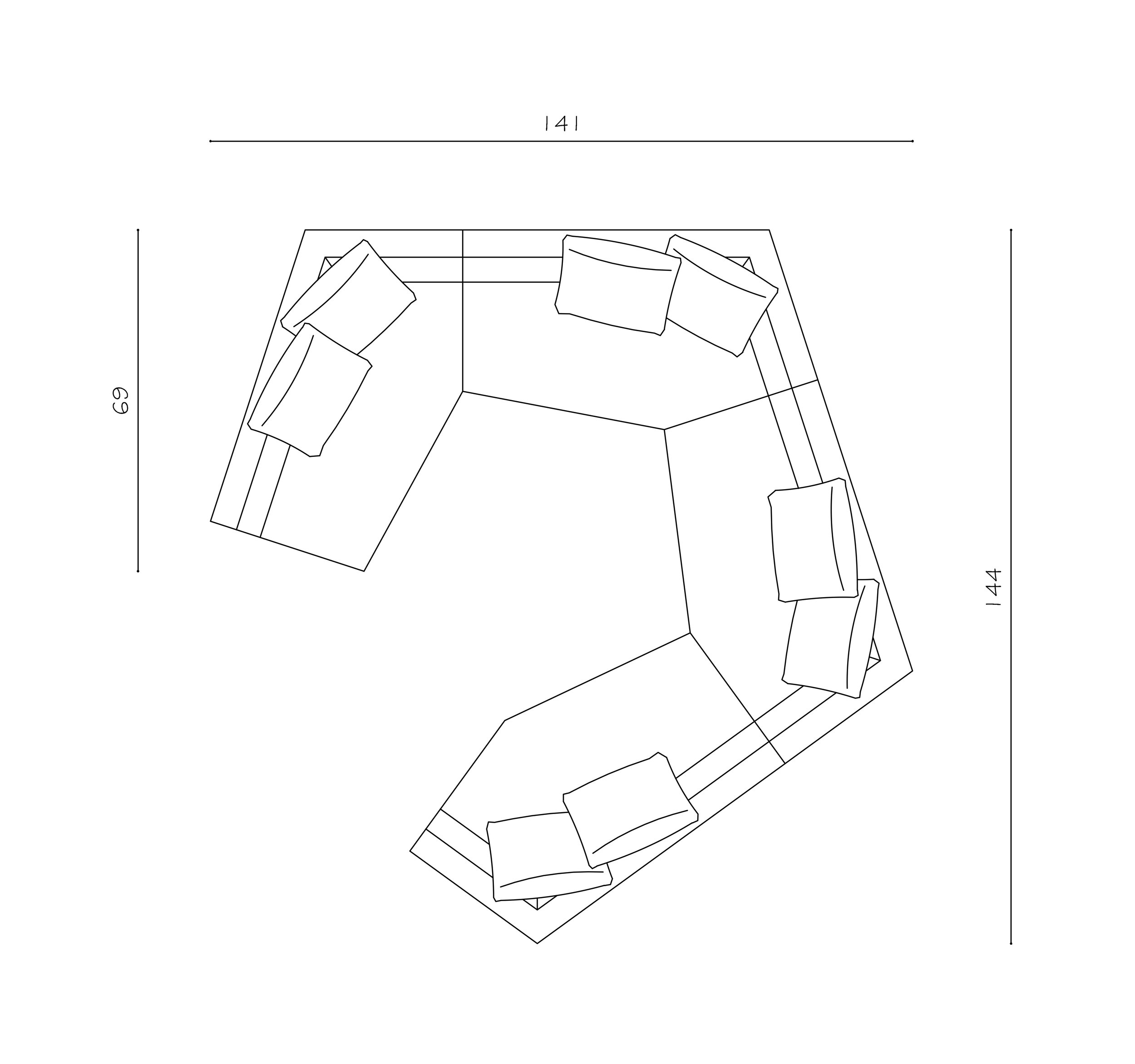 Mitosi Sectional   Right Facing   Four Piece   MITO-XX.jpg