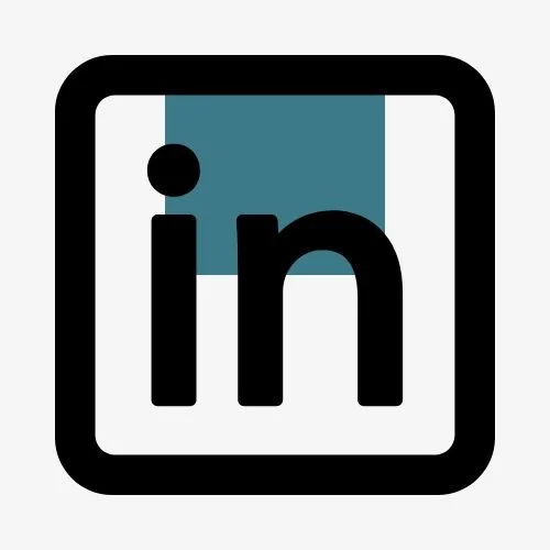 LinkedIn Logo on gray background