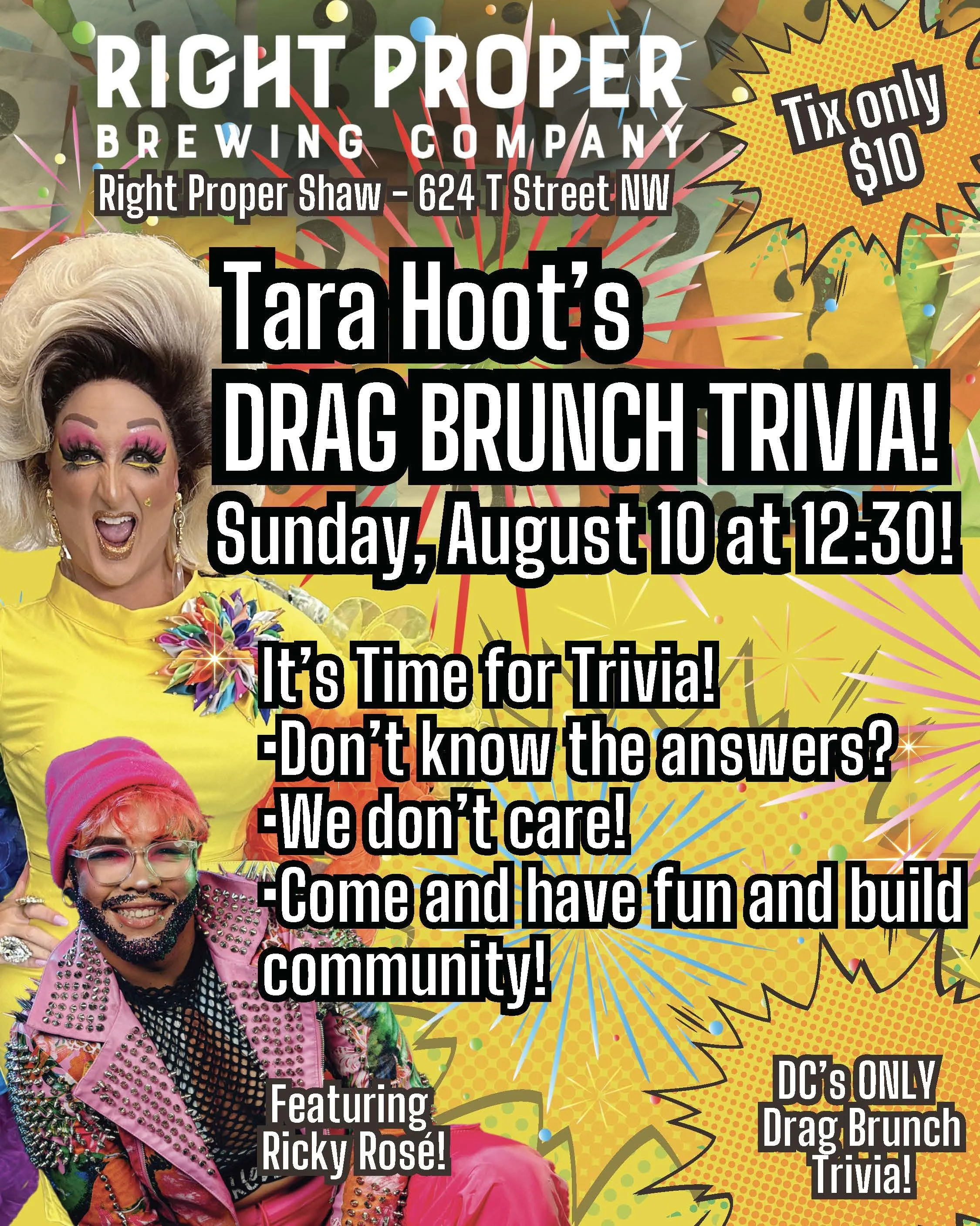 Tara Hoot’s Drag Brunch Trivia - Shaw