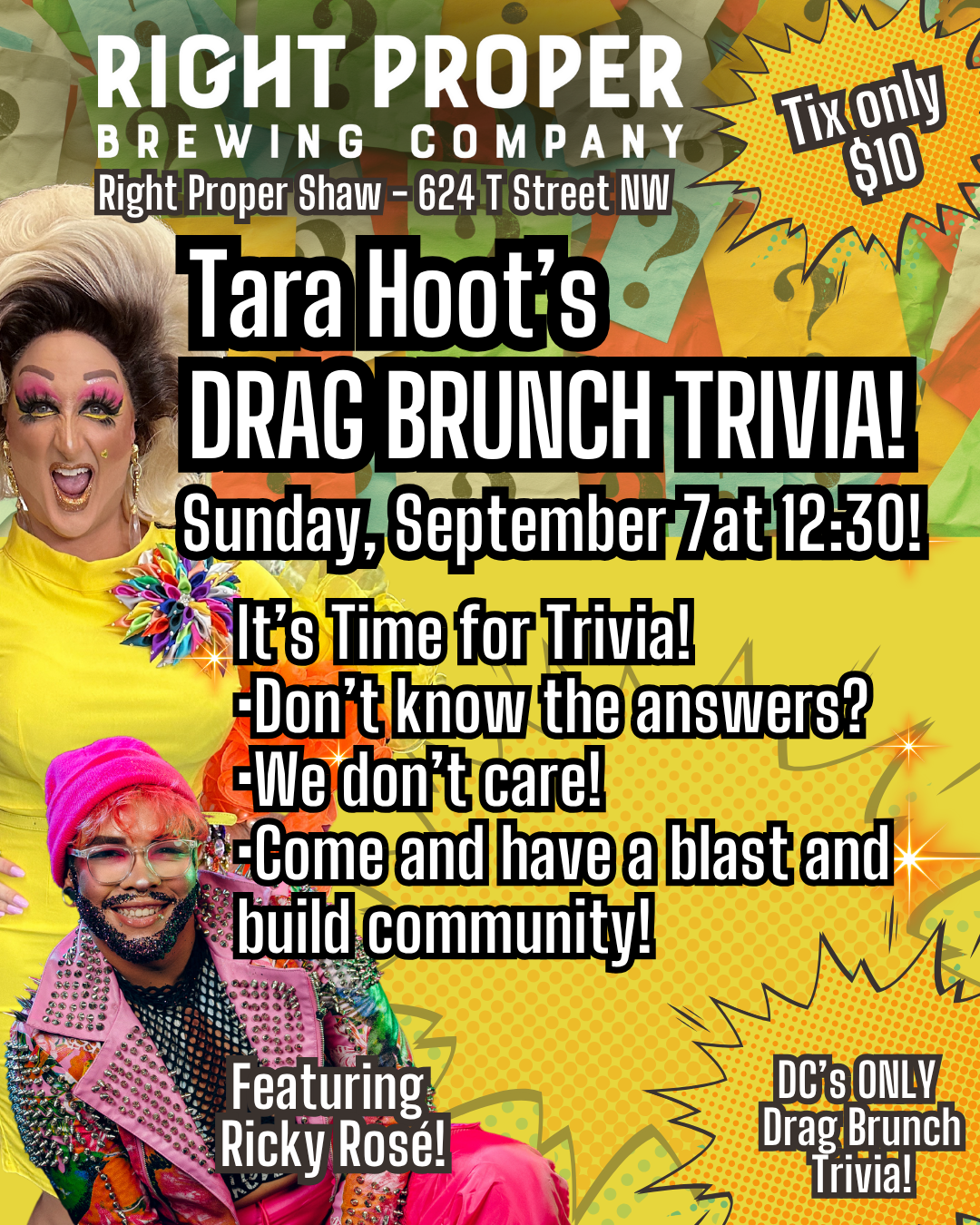 Tara Hoot’s Drag Brunch Trivia - Shaw