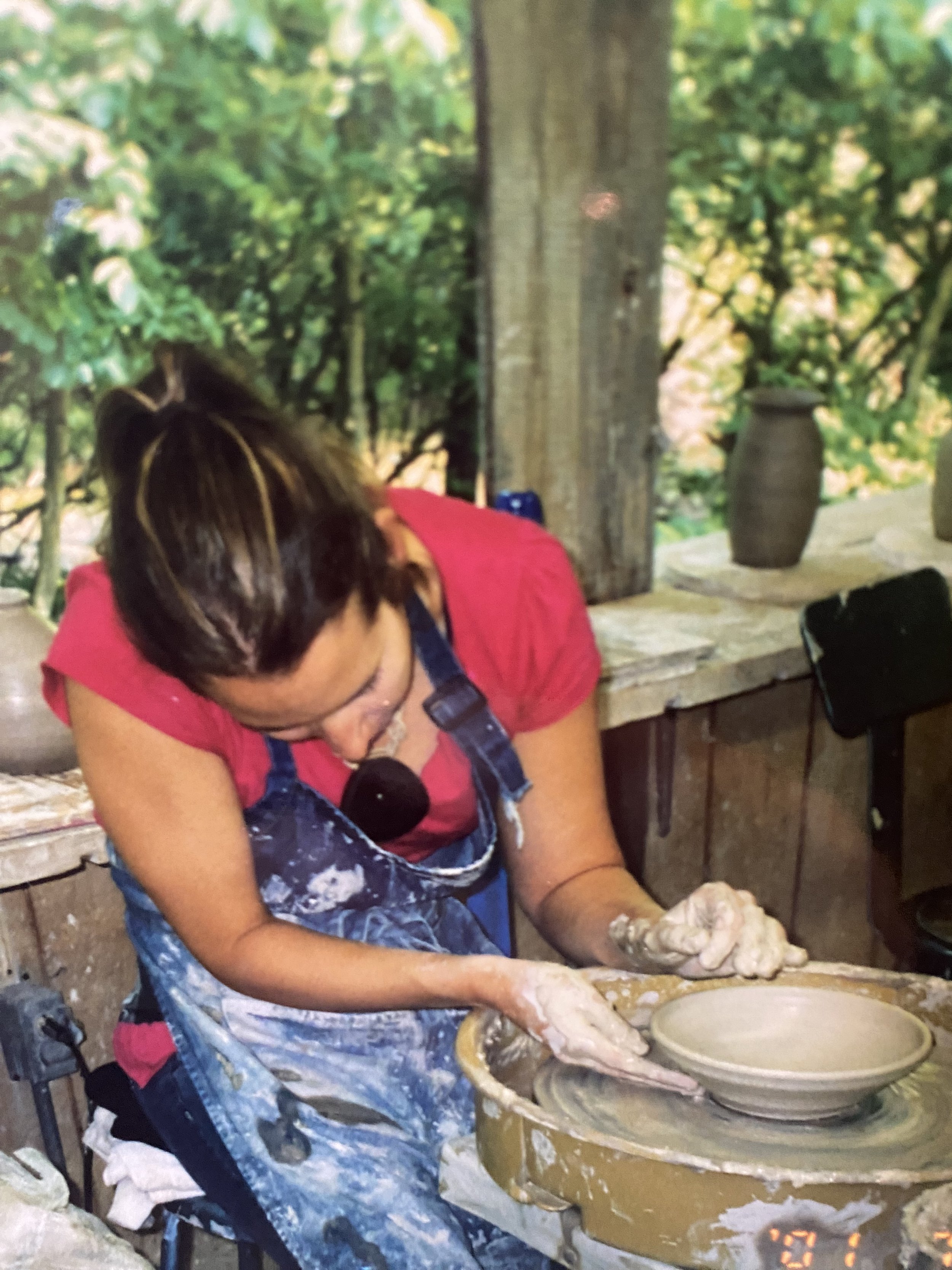 Wheel throwing at Touchstone Center for Crafts