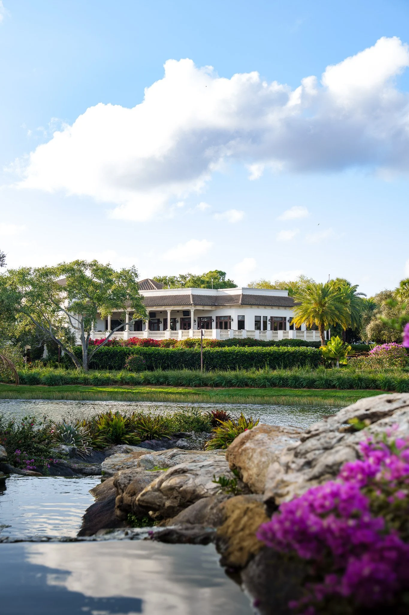 Waterfront building with riverside landscaping — commercial architectural photography in South Florida by Fort Lauderdale photographer Adam J Tanner