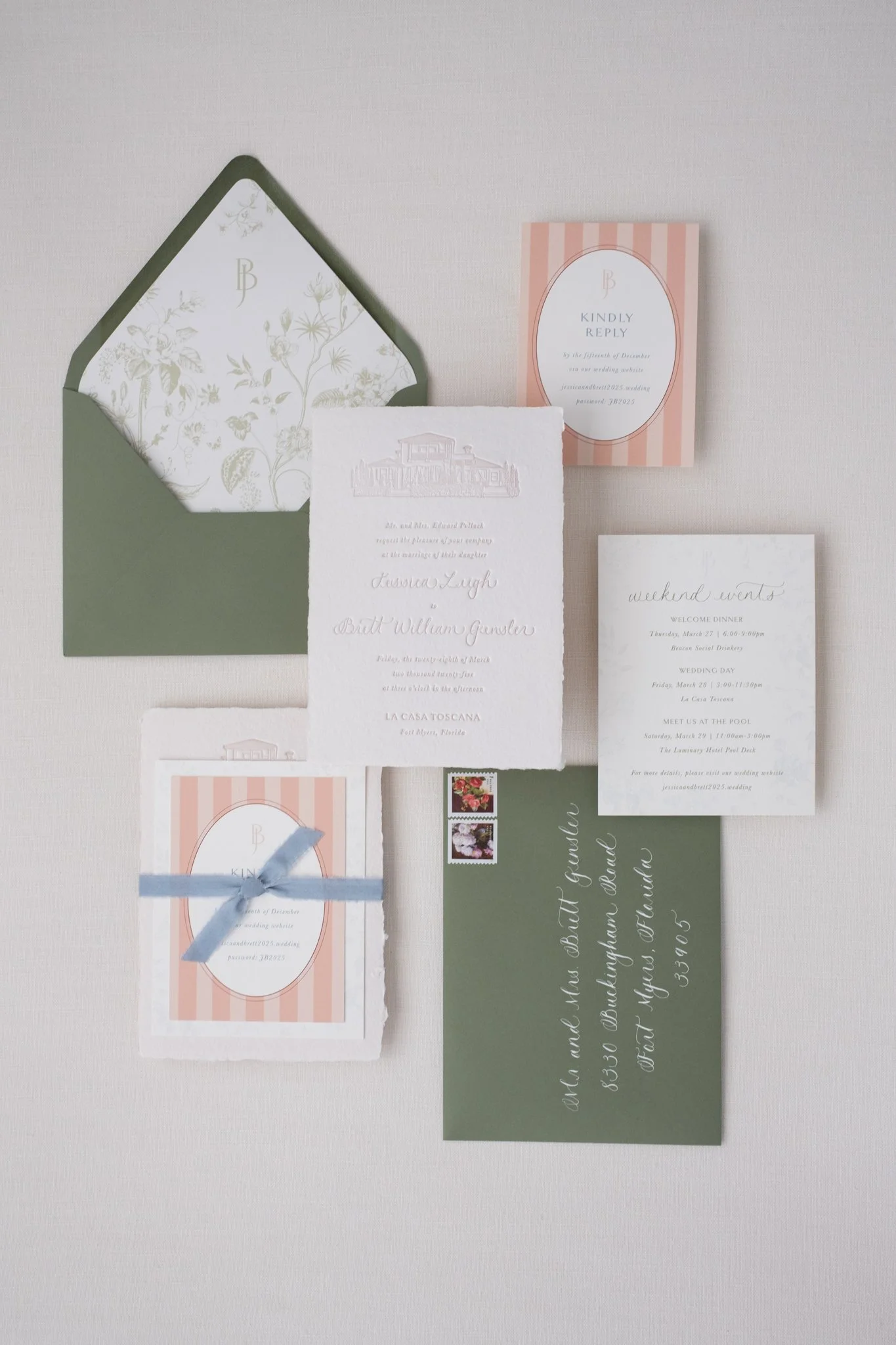 La Casa Toscana wedding invitations