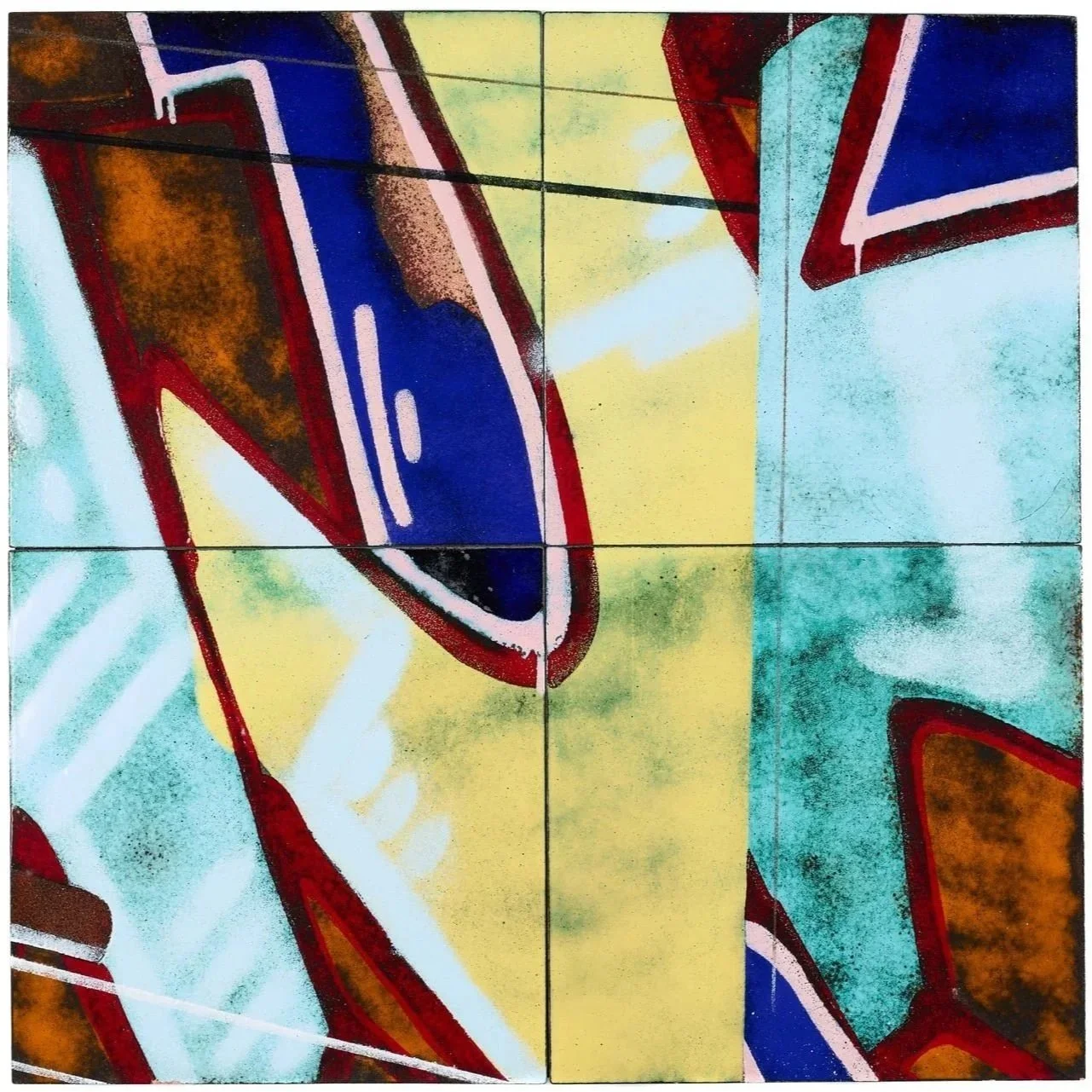 Forgetting & Finding, 2025, Enamelled copper, 50 x 50 cm