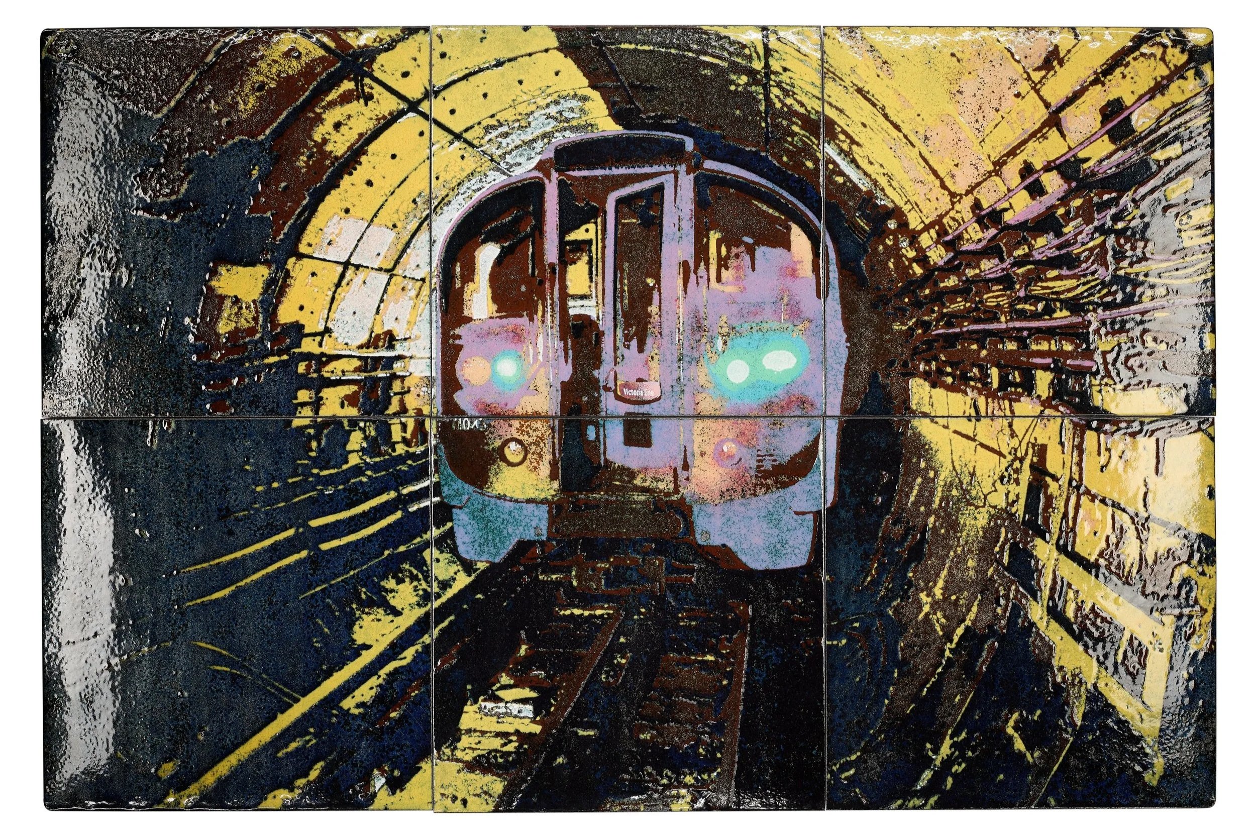End of the Line, 2025, Enamelled copper, 50 x 75 cm