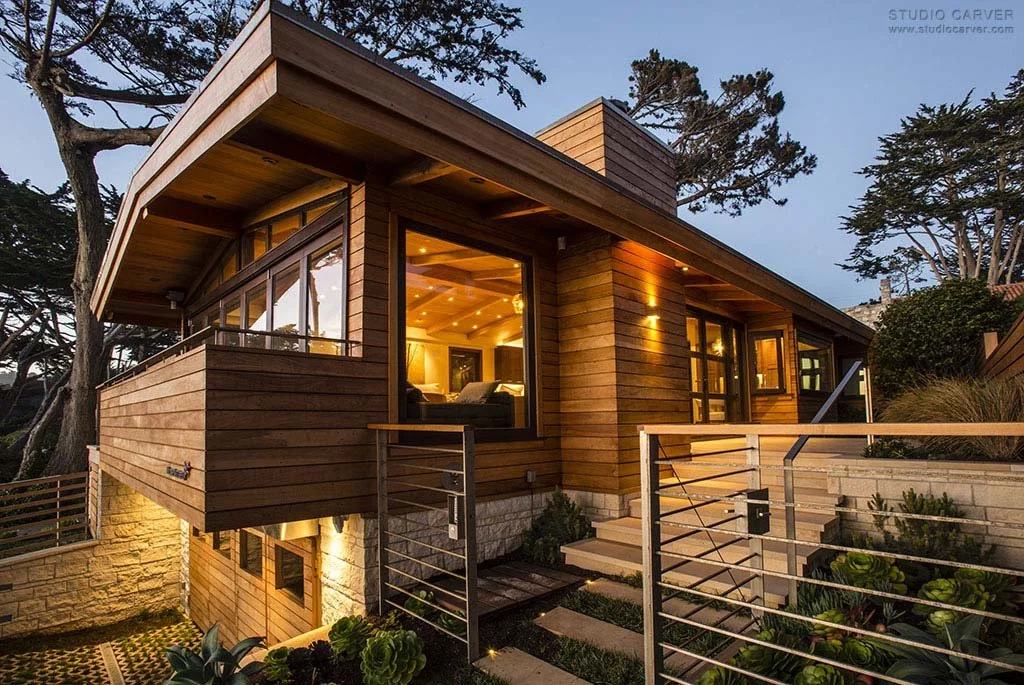 Explore Wilder Butterfly Project in Carmel, CA. Innovative design meets space optimization. Monterey Cypress elegance illuminates modern living.