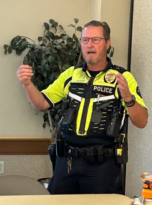 7/29 - Larry Taggart, our guest speaker today.  35 years of service with WR Police department. Spoke to us about CATT - Crash & Traffic Team