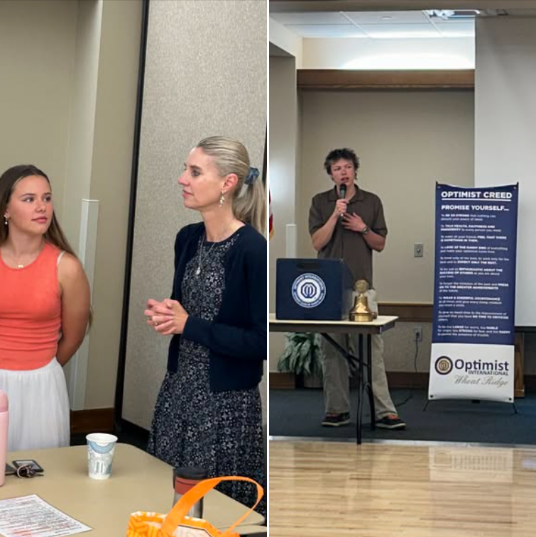 6/24 - 2026 Scholarship winners Carenna Mixon & mom Annette and Jacob Christensen shared from their hearts this morning! Great graduates and the future looks very bright for them!