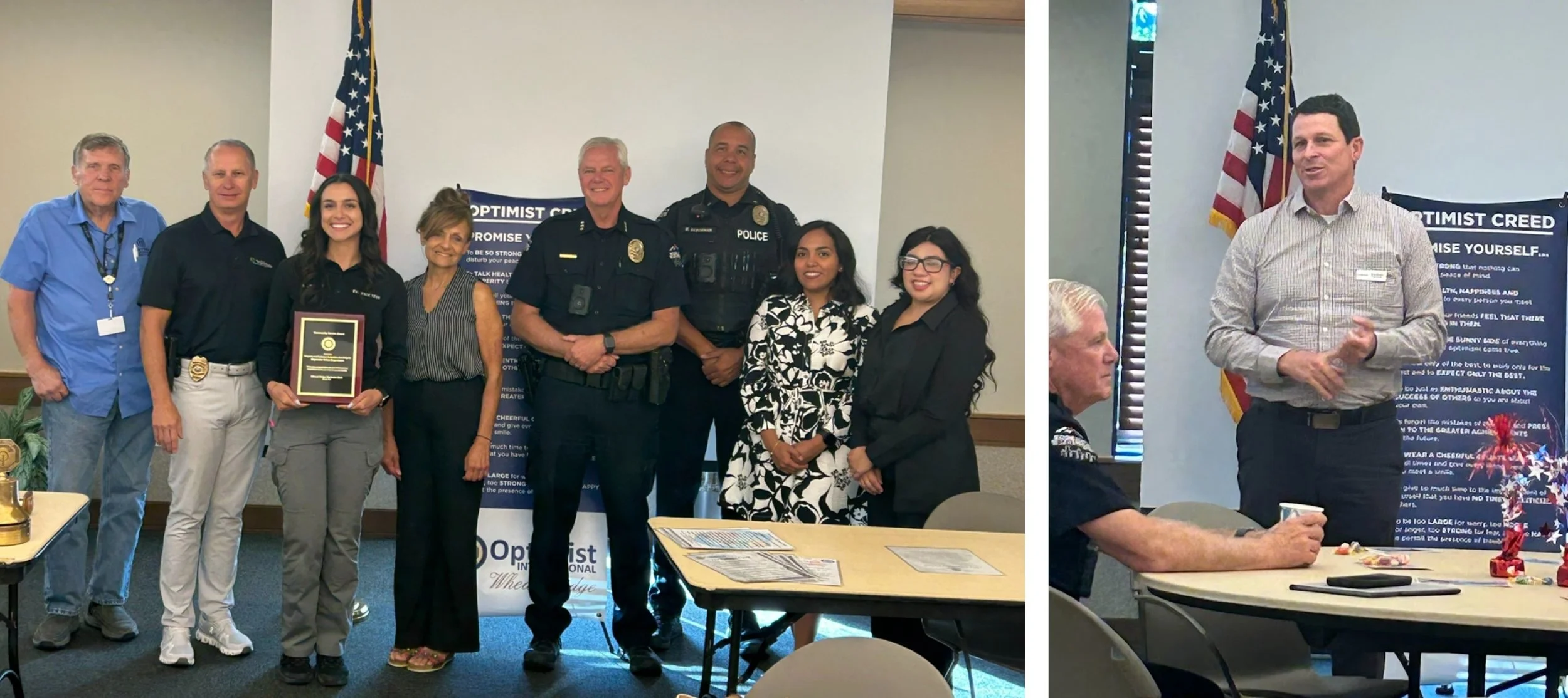 9/16 - Guests today were the Edgewater Police Department’s crew. Commander Randy McNitt shared procedures and routine activity with the Edgewater community security. City Manager Dan Maples shared what’s been happening in their community as well.