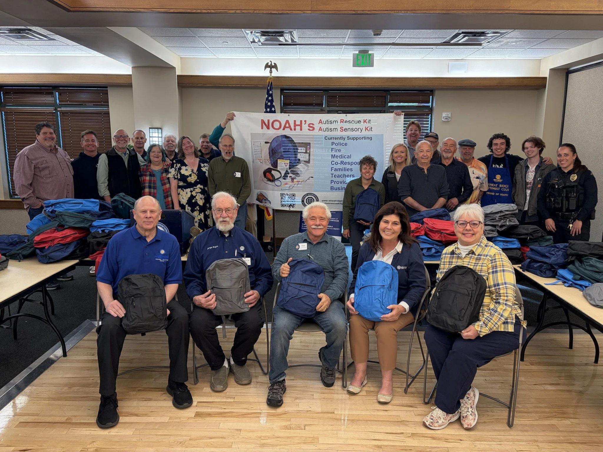 4/1 - Spent this mornings meeting building NOAH's Autism Rescue Kits for first responders in Colorado. Somewhere in this photo is kit #2,000. Not bad for the five year anniversary of the program.