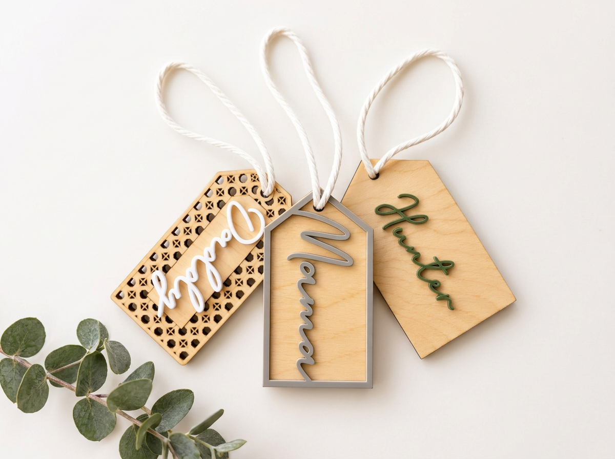 Wooden Stocking Tag- Personalized