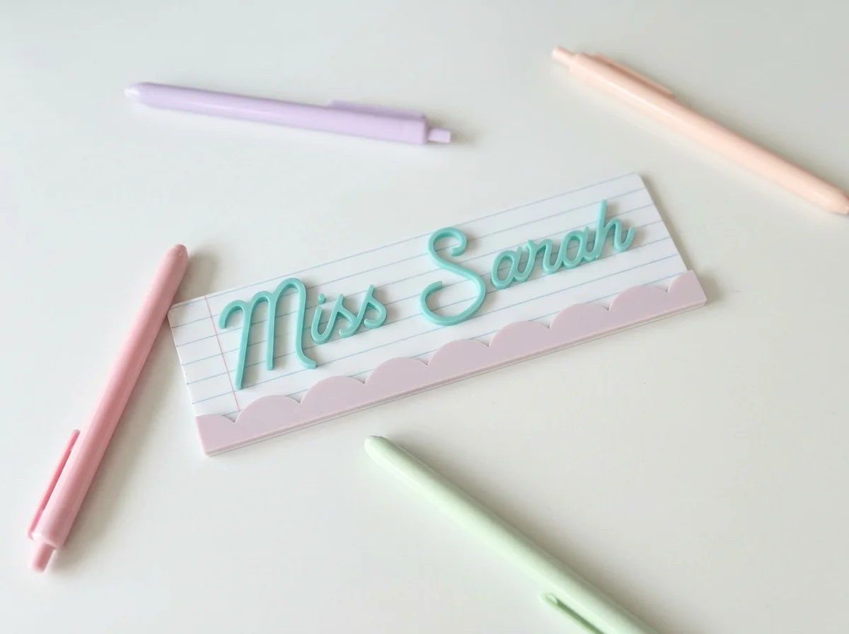 Lined Paper Classroom Door Plaque