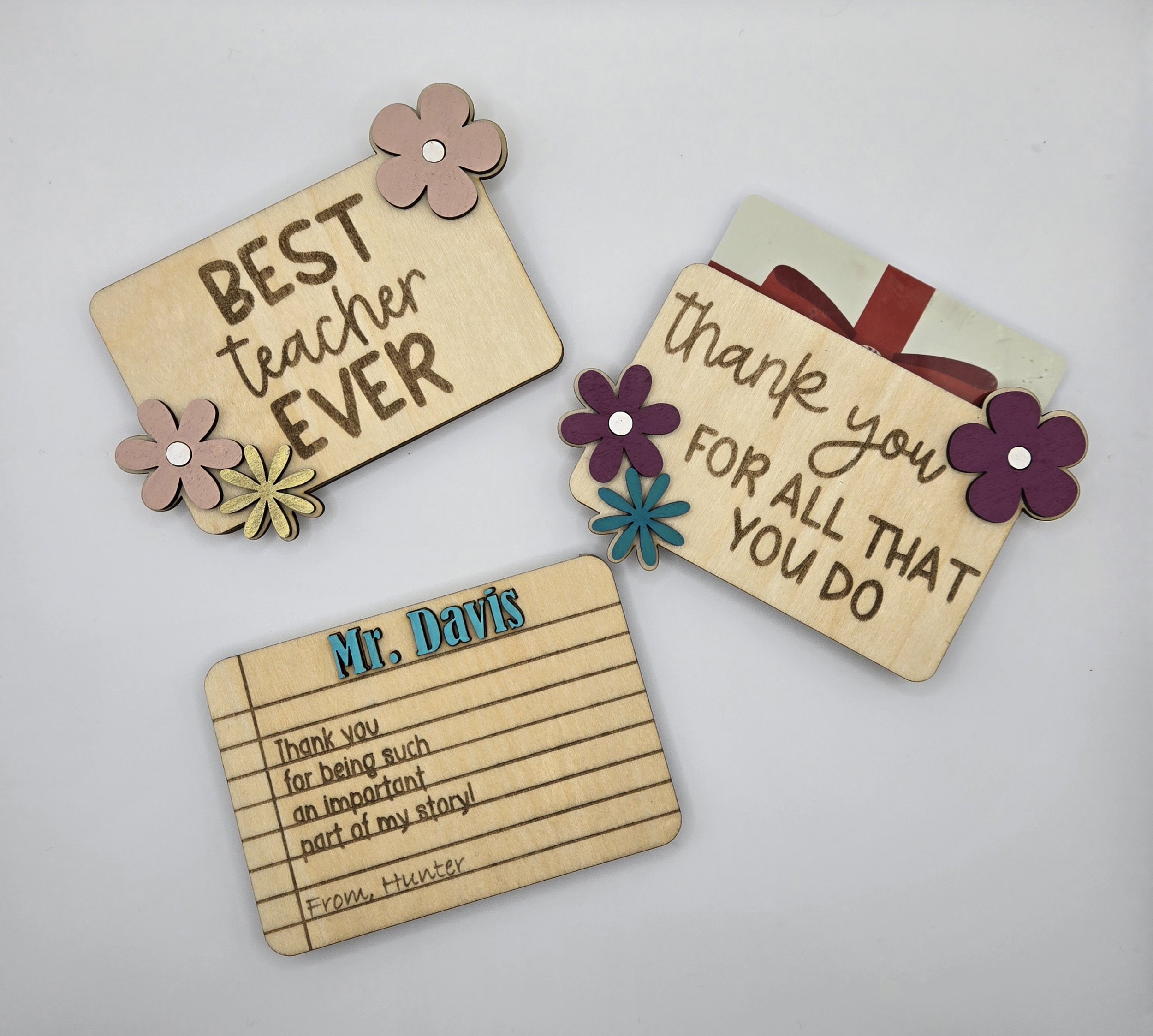Magnetic Teacher Themed Gift Card Holder