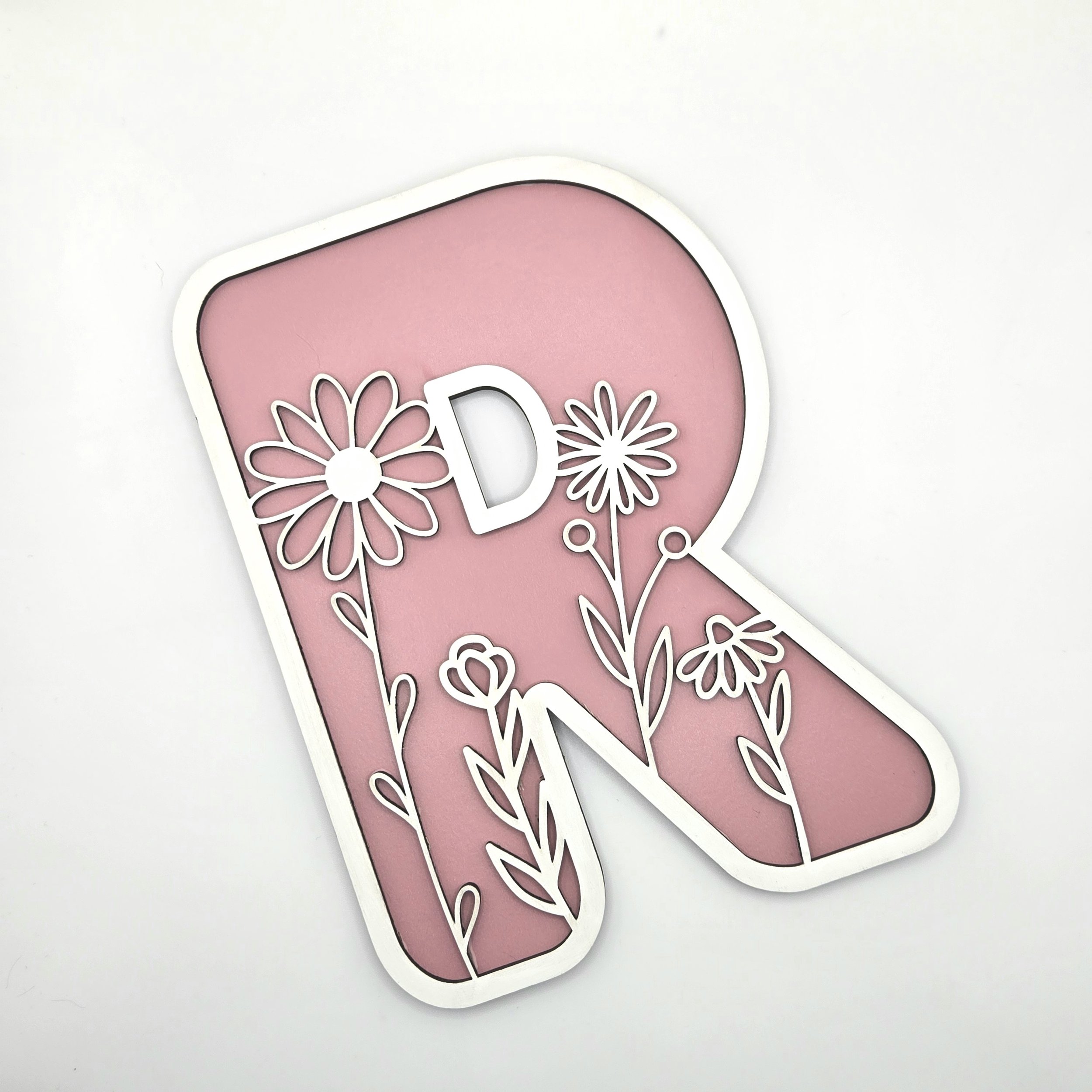 Floral Initial Wall Sign