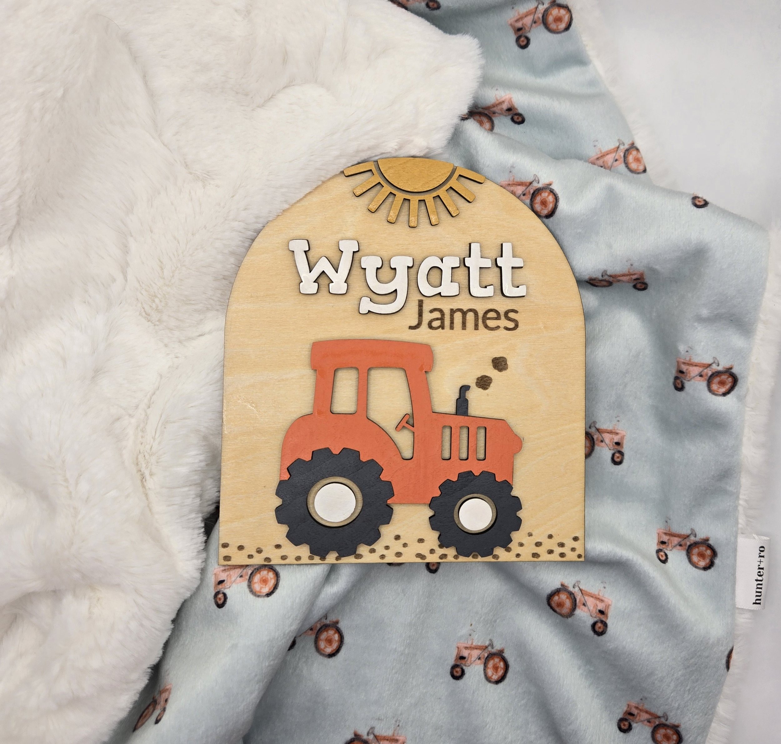 Tractor Themed Nursery Name Sign