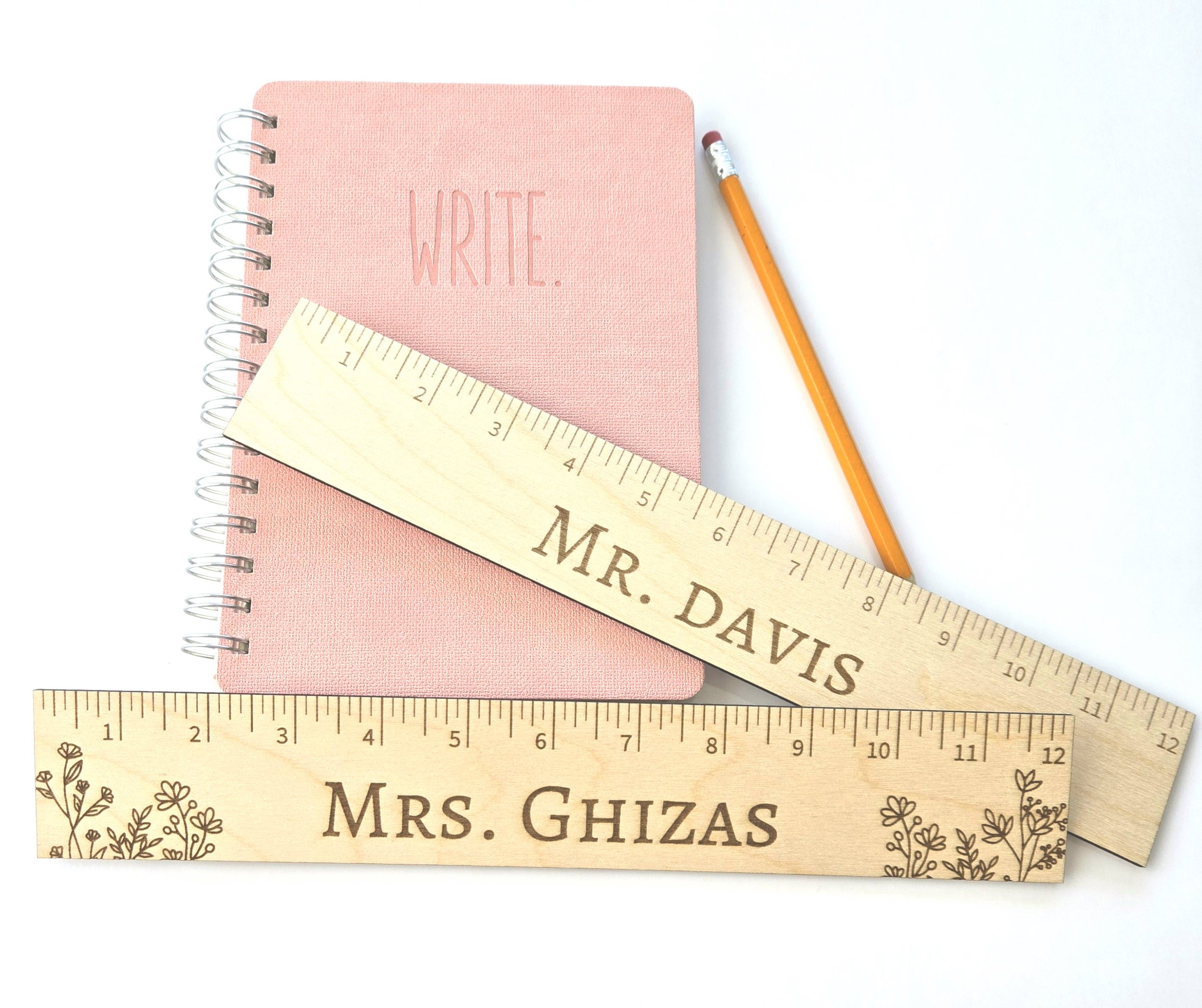 Personalized wooden ruler