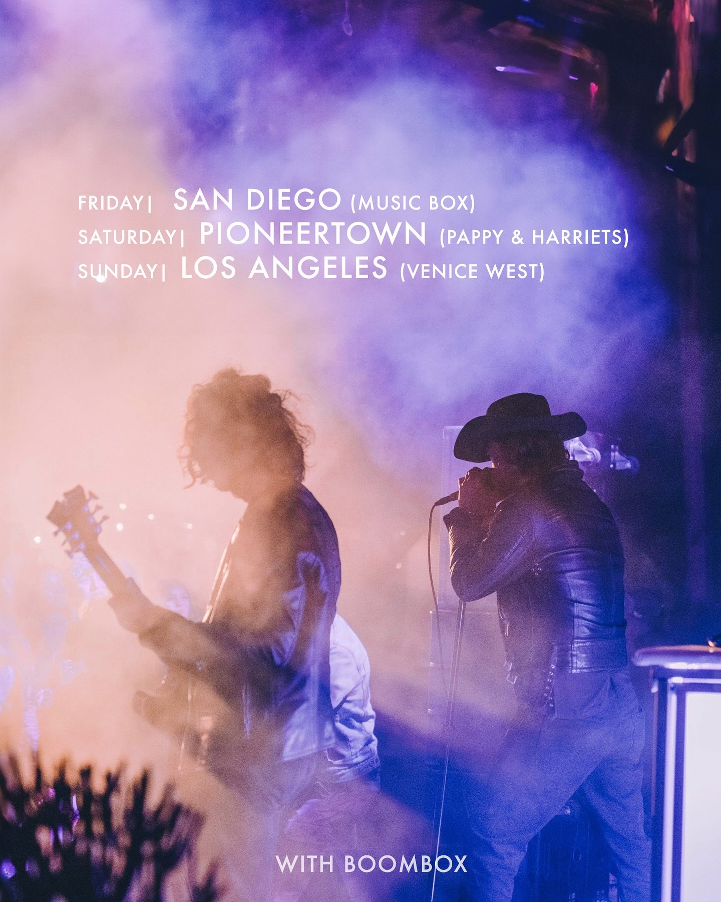 Our shows this week.  See you guys out there